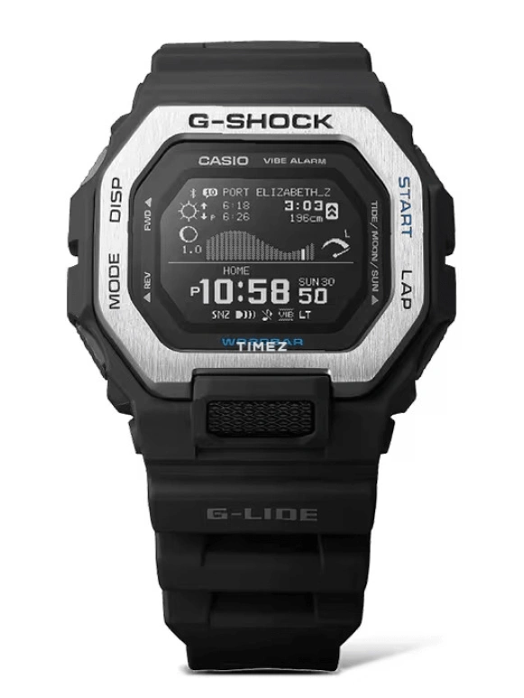 Casio,G-LIDE 50.90x46mm,50.90x46mm,Resin,Black,Quartz,Countdown,Chronograph,Month,Date,Hardlex,Square,GBX100,GBX100-1