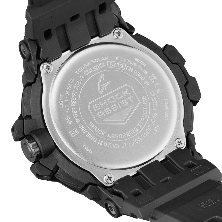 Casio,MASTER OF G - AIR 54.70mm,54.70mm,Bio-sourced,Resin,Grey,Quartz,Countdown,Chronograph,Date,Day,Hardlex,Round,GRB300,GRB300-1A