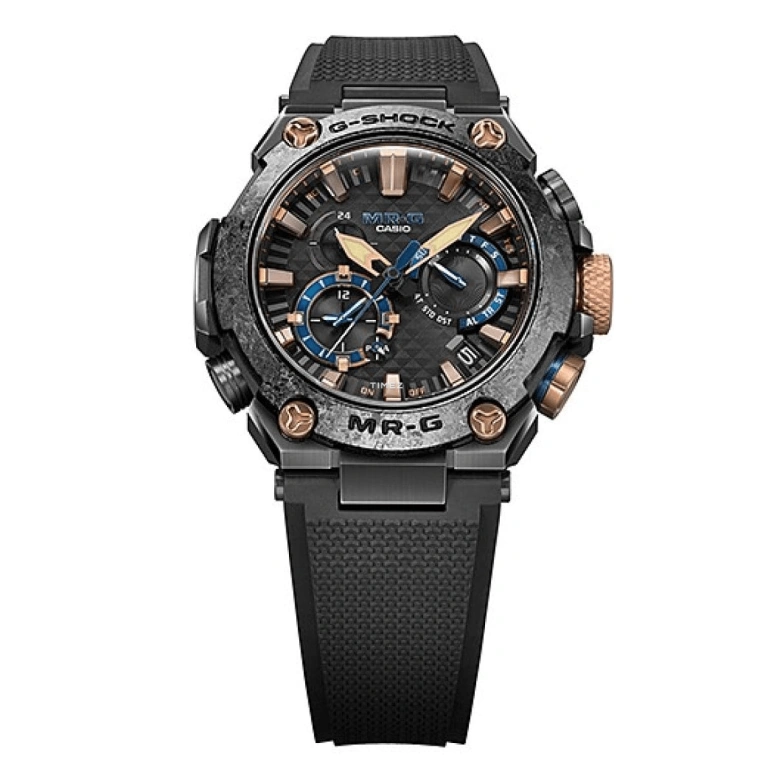 Casio,MR-G 54.70x49.80mm,54.70x49.80mm,Titanium,Black,Quartz,Countdown,Chronograph,Month,Date,Sapphire,Crystal Glass,Round,MRGB2000R,MRGB2000R-1A