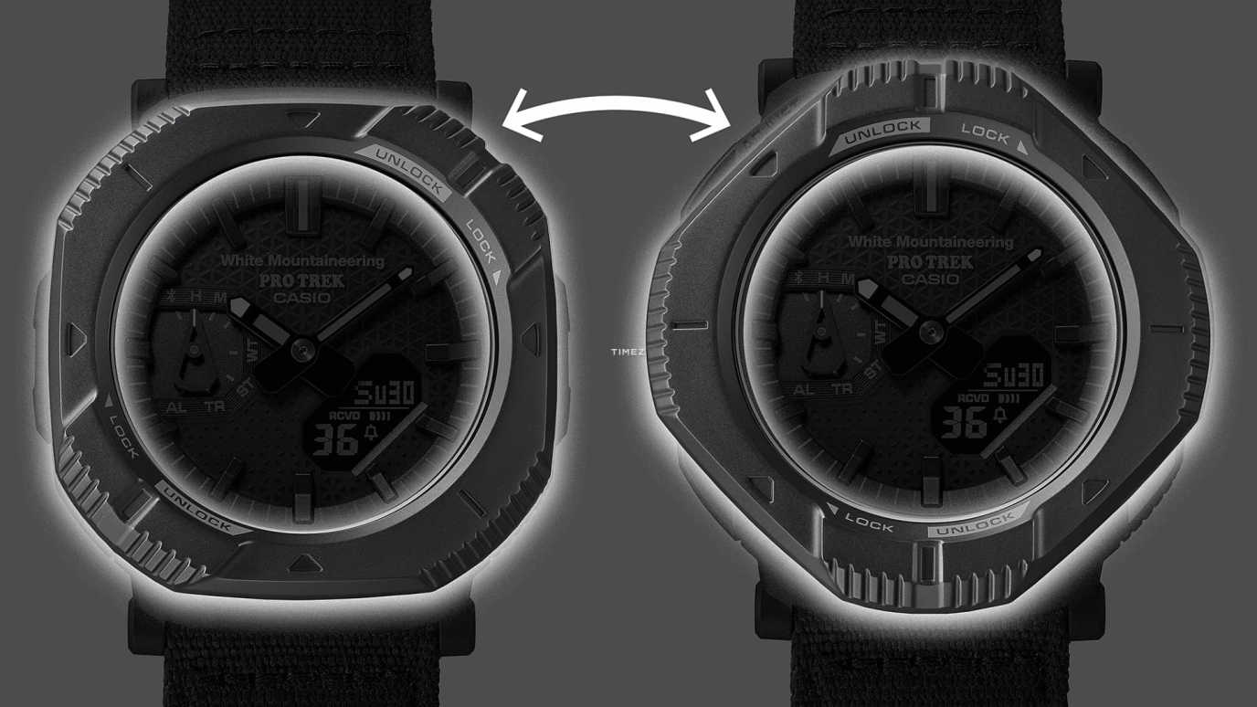 Casio,PROTREK 50.30x46mm,50.30x46mm,Resin,Bio-sourced,Black,Quartz,Countdown,Chronograph,Month,Date,Hardlex,Glass,Square,PRJB001WM,PRJB001WM-1
