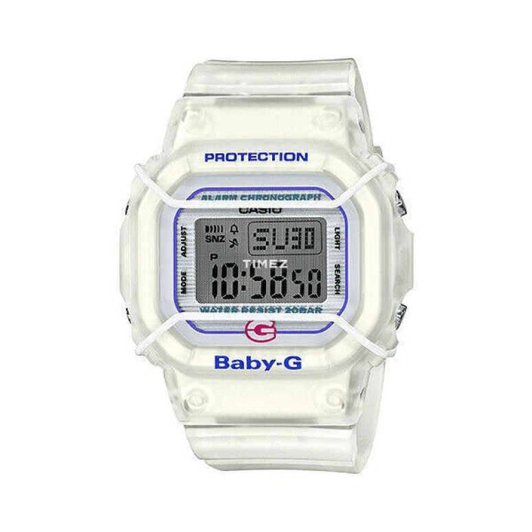 Casio,BABY-G 44.70x40mm,44.70x40mm,Plastic,Black,Grey,Quartz,Rectangular,White,BGD,BGD-525-7E
