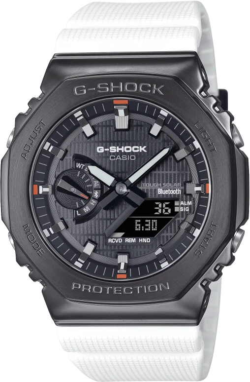 Casio,G-STEEL 49.30x44.40mm,49.30x44.40mm,Bio-sourced,Stainless Steel,Black,Quartz,Countdown,Chronograph,Month,Date,Hardlex,Octagon,GBM2100B,GBM2100B-7A
