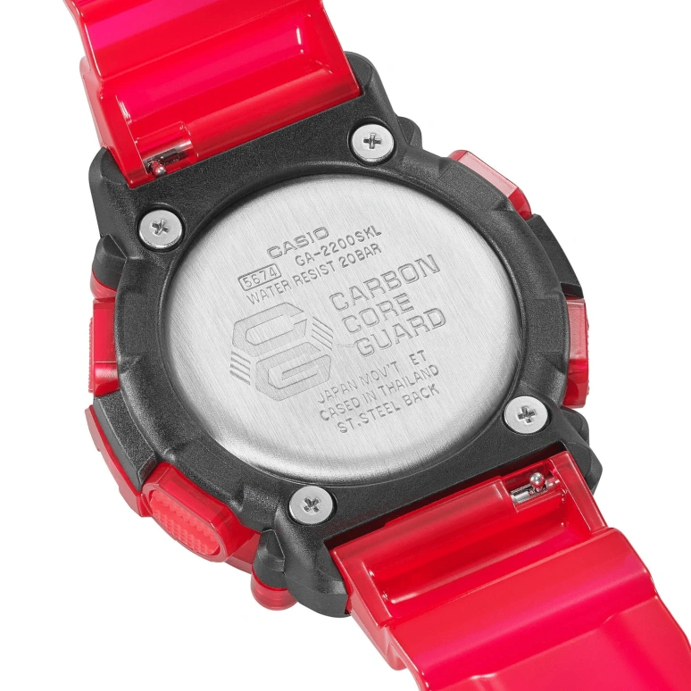 Casio,G-SHOCK 50.80x47.10mm,50.80x47.10mm,Resin,Black,Quartz,Countdown,Chronograph,Month,Date,Hardlex,Round,GA2200SKL,GA2200SKL-4A