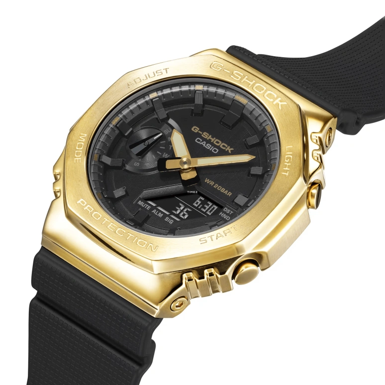 Casio,G-STEEL 49.30x44.40mm,49.30x44.40mm,Resin,Black,Quartz,Countdown,Chronograph,Month,Date,Hardlex,Octagon,GM2100G,GM2100G-1A9