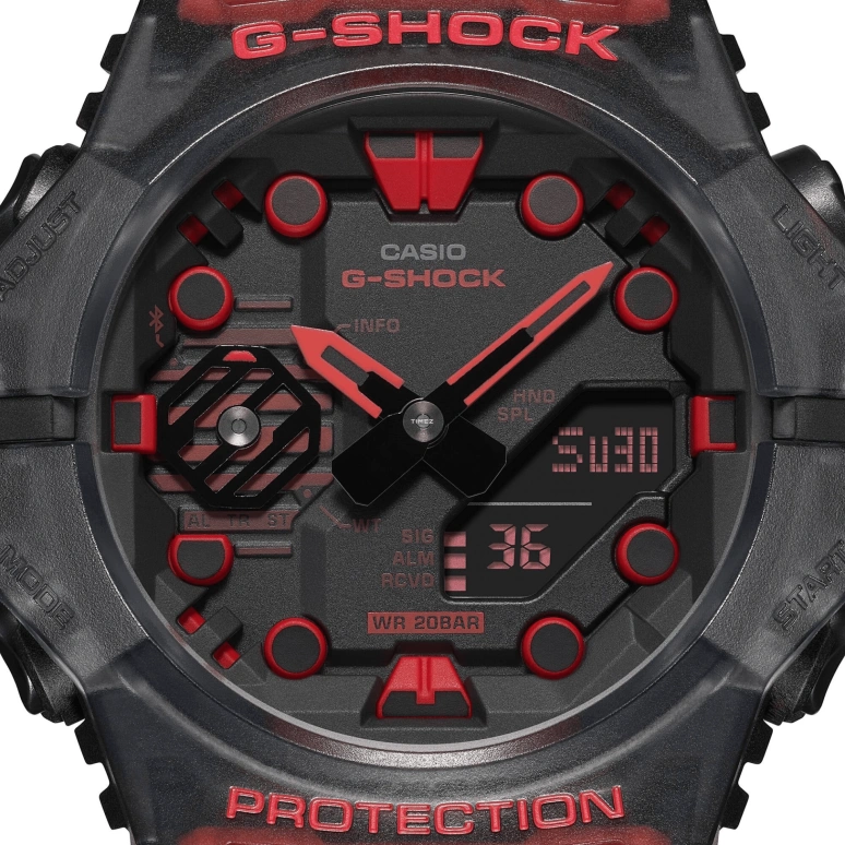 Casio,G-SHOCK 42.50x46mm,42.50x46mm,Resin,Carbon,Black,Quartz,Countdown,Chronograph,Month,Date,Hardlex,Round,GAB001G,GAB001G-1A