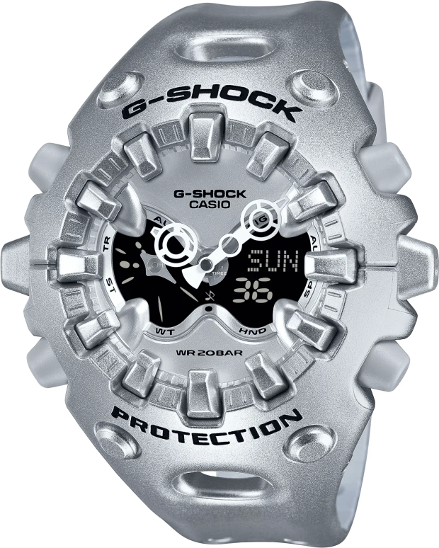 Casio,G-SHOCK 49.10x58.20mm,49.10x58.20mm,Resin,Silver,Black,Quartz,Countdown,Chronograph,Month,Date,Hardlex,Round,GAV01A,GAV01A-8A