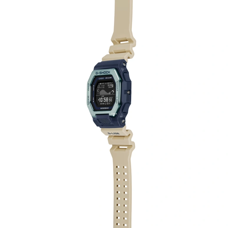 Casio,G-LIDE 50.90x46mm,50.90x46mm,Resin,Stainless Steel,Black,Quartz,Countdown,Chronograph,Moonphase,Month,Hardlex,Tonneau,GBX100TT,GBX100TT-2