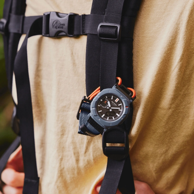 Casio,PROTREK 50.30x46mm,50.30x46mm,Resin,Bio-sourced,Black,Quartz,Countdown,Chronograph,Month,Date,Hardlex,Glass,Square,PRJB001B,PRJB001B-2