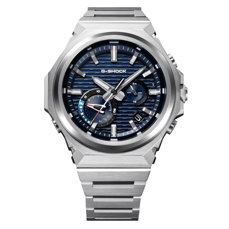 Casio,G-STEEL 46.90x44.20mm,46.90x44.20mm,Stainless Steel,Bio-sourced,Carbon,Blue,Quartz,Countdown,Chronograph,Date,Day,Hardlex,Octagon,GSTB1000D,GSTB1000D-2A