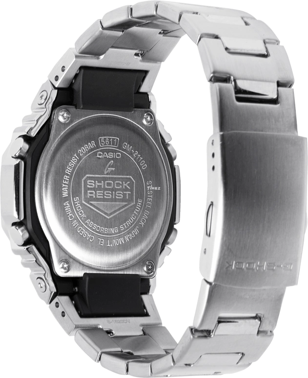 Casio,G-SHOCK 44.40mm,44.40mm,Stainless Steel,Orange,Quartz,Countdown,Chronograph,Month,Date,Hardlex,Octagon,GM2110D,GM2110D-4A
