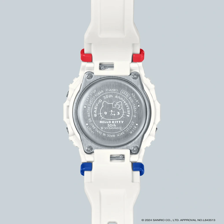 Casio,BGD-565 42.10x37.90mm,42.10x37.90mm,Bio-sourced,Resin,White,Grey,Quartz,Countdown,Chronograph,Month,Date,Hardlex,Square,BGD565KT,BGD565KT-7