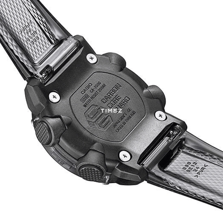 Casio,G-SHOCK 47mm,47mm,Resin,Carbon,Black,Quartz,Countdown,Chronograph,Month,Date,Hardlex,Round,GA2000SKE,GA2000SKE-8A