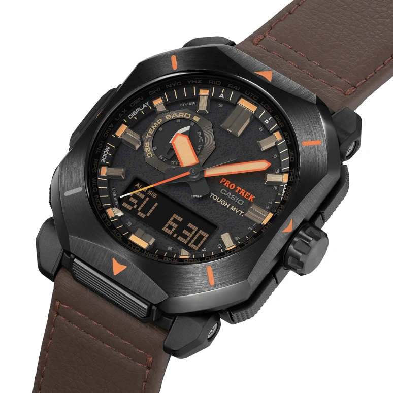 Casio,PROTREK 49.60x44.80mm,49.60x44.80mm,Resin,Black,Quartz,Countdown,Chronograph,Month,Date,Hardlex,Square,PRW6900YL,PRW6900YL-5