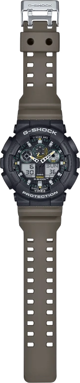 Casio,G-SHOCK 51.20mm,51.20mm,Resin,Black,Quartz,Countdown,Chronograph,Month,Date,Hardlex,Round,GA100TU,GA100TU-1A3