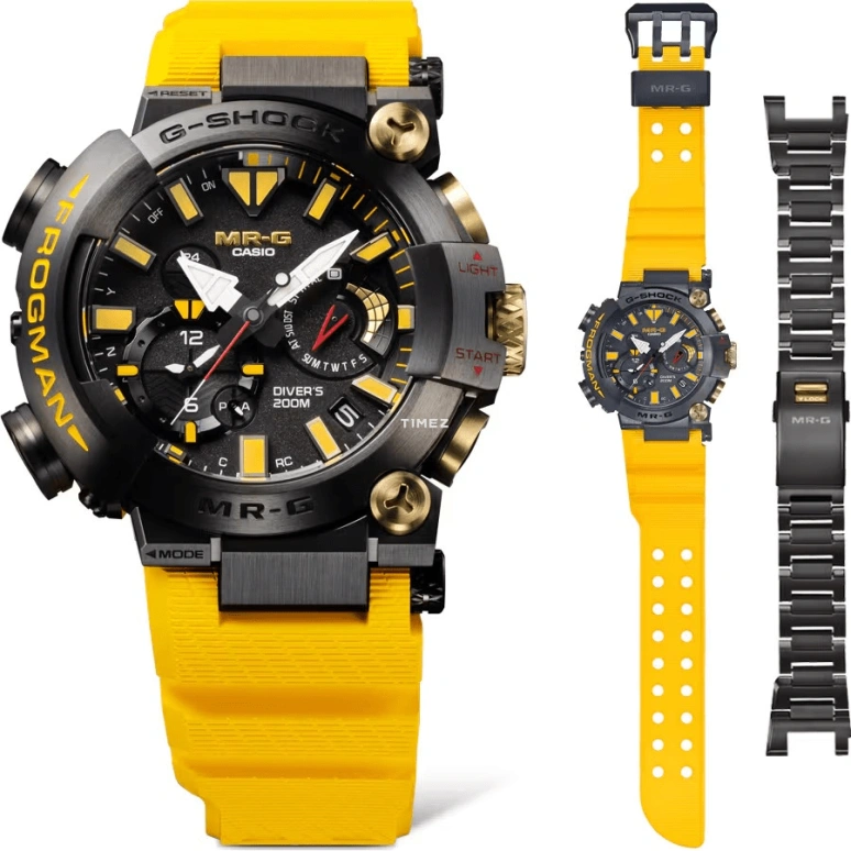 Casio,MR-G 49.70mm,49.70mm,Titanium,Black,Quartz,Countdown,Chronograph,Date,Day,Round,MRGBF1000E1A9