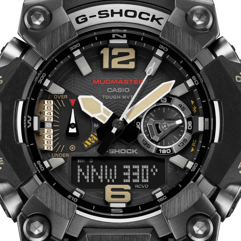Casio,MASTER OF G - LAND 58.70x52.10mm,58.70x52.10mm,Bio-sourced,Black,Quartz,Countdown,Chronograph,Month,Date,Sapphire,Crystal Glass,Round,GWGB1000,GWGB1000-1A