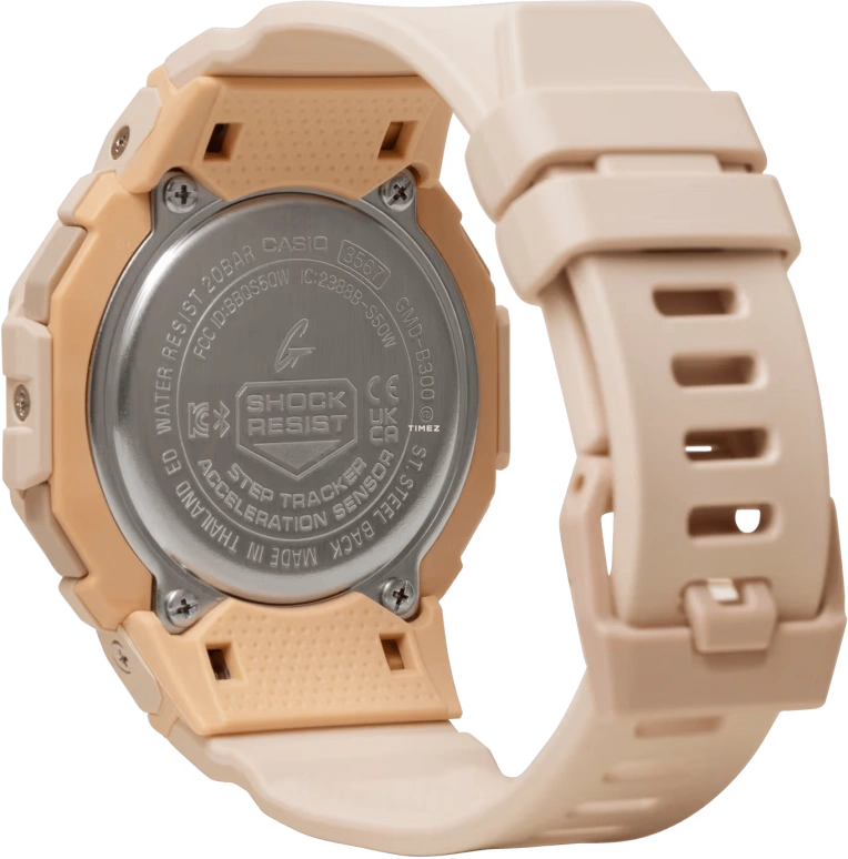 Casio,G-SHOCK 43.80mm,43.80mm,Bio-sourced,Resin,Pink,Quartz,Countdown,Chronograph,Annual Calendar,Month,Hardlex,Octagon,GMDB300,GMDB300-4