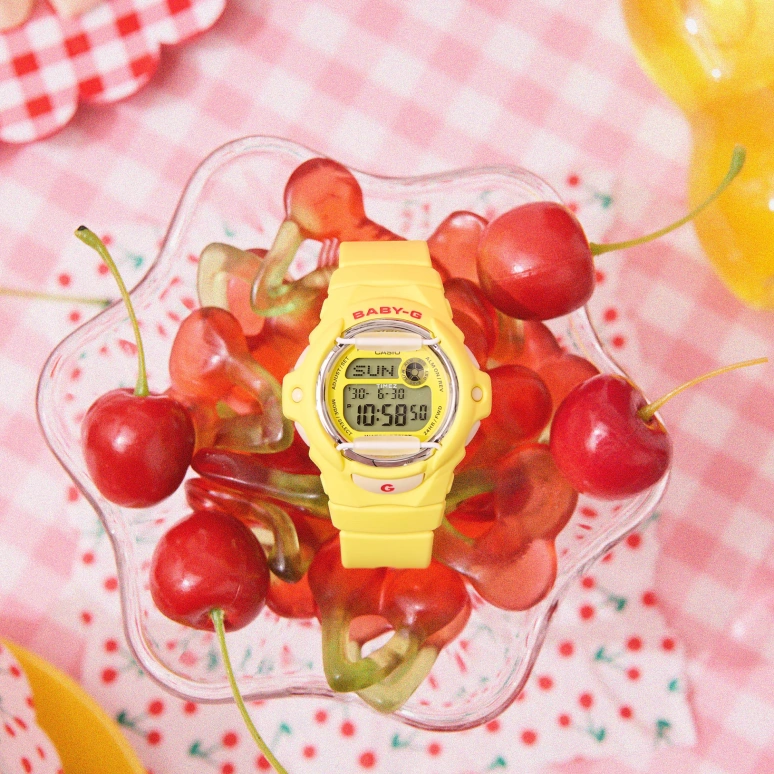 Casio,BG-169 45.90x42.60mm,45.90x42.60mm,Resin,Yellow,Quartz,Countdown,Chronograph,Month,Date,Hardlex,Round,BG169CH,BG169CH-9
