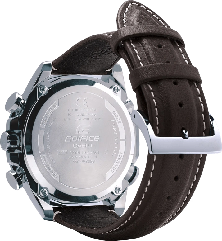 Casio,EDIFICE 48.10mm,48.10mm,Stainless Steel,Blue,Quartz,Chronograph,Date,Day,Power Reserve Indicator,Hardlex,Round,EQB501XBL,EQB501XBL-2A