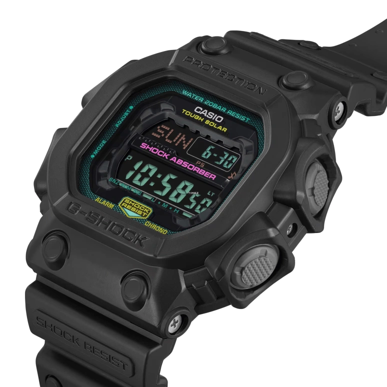 Casio,DIGITAL 55.50x53.60mm,55.50x53.60mm,Resin,Black,Quartz,Countdown,Chronograph,Month,Date,Hardlex,Square,GX56MF,GX56MF-1