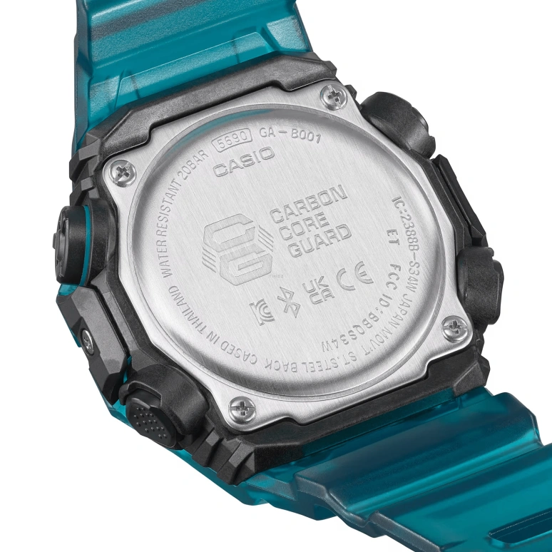 Casio,G-SHOCK 42.50x46mm,42.50x46mm,Resin,Carbon,Black,Quartz,Countdown,Chronograph,Date,Day,Hardlex,Round,GAB001G,GAB001G-2A