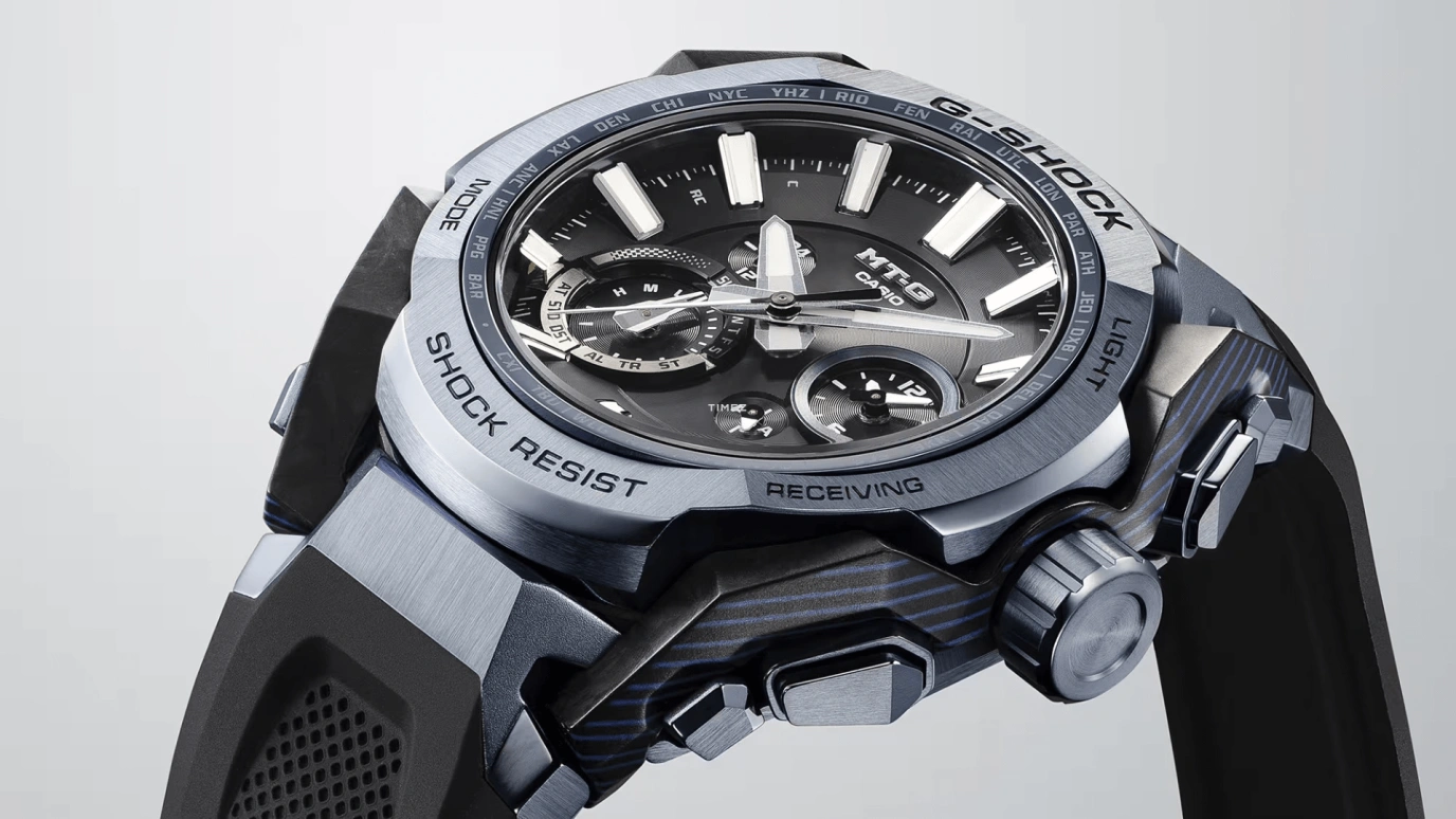 Casio,MTG 56.60x45.30mm,56.60x45.30mm,Stainless Steel,Carbon,Black,Quartz,Countdown,Chronograph,Date,Day,Sapphire,Crystal Glass,Round,MTGB4000B1A2