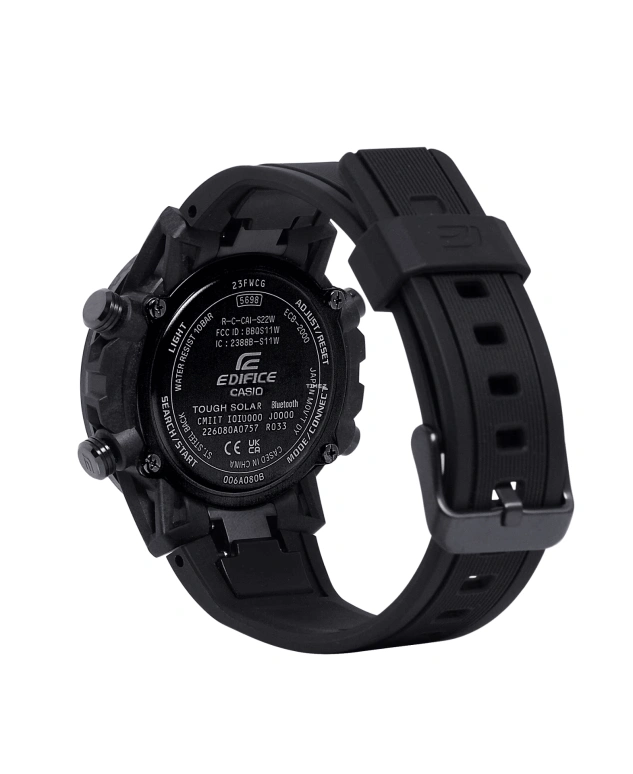 Casio,EDIFICE 47.80mm,47.80mm,Stainless Steel,Black,Quartz,Countdown,Chronograph,Month,Date,Sapphire,Round,ECB2000PB,ECB2000PB-1A