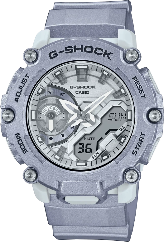 Casio,G-SHOCK 47.10mm,47.10mm,Resin,Carbon,White,Quartz,Countdown,Chronograph,Month,Date,Hardlex,Round,GA2200FF,GA2200FF-8A