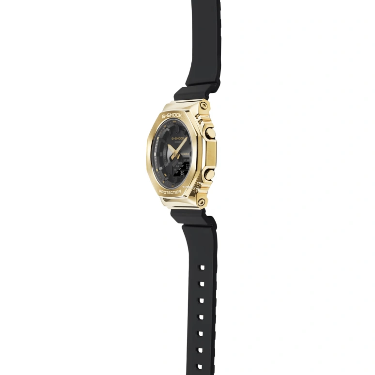 Casio,G-SHOCK 45.90x40.40mm,45.90x40.40mm,Resin,Stainless Steel,Black,Quartz,Countdown,Chronograph,Month,Date,Hardlex,Round,GMS2100GB,GMS2100GB-1A