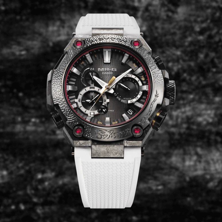 Casio,MR-G 49.80mm,49.80mm,Titanium,Black,Quartz,Countdown,Chronograph,Day,Dule Time,Sapphire,Round,MRGB2000SG1A