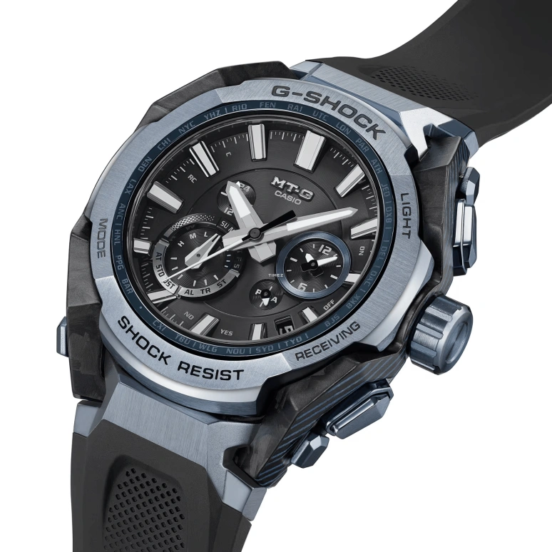 Casio,MTG 56.60x45.30mm,56.60x45.30mm,Stainless Steel,Carbon,Black,Quartz,Countdown,Chronograph,Date,Day,Sapphire,Crystal Glass,Round,MTGB4000B1A2