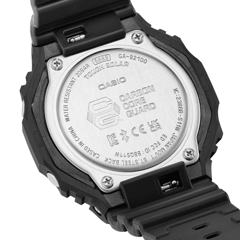 Casio,G-SHOCK 45.40mm,45.40mm,Carbon,Black,Quartz,Countdown,Chronograph,Month,Date,Hardlex,Round,GAB2100CY,GAB2100CY-1A