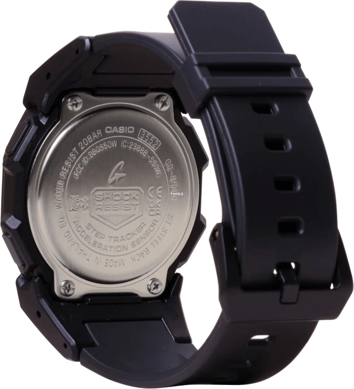 Casio,G-SHOCK 46.30x41.50mm,46.30x41.50mm,Resin,Black,Quartz,Countdown,Chronograph,Annual Calendar,Month,Hardlex,Square,GDB500,GDB500-1
