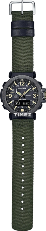 Casio,PROTREK 51.60x51.50mm,51.60x51.50mm,Stainless Steel,Resin,Black,Quartz,Countdown,Chronograph,Month,Date,Hardlex,Glass,Round,PRG600YB,PRG600YB-3