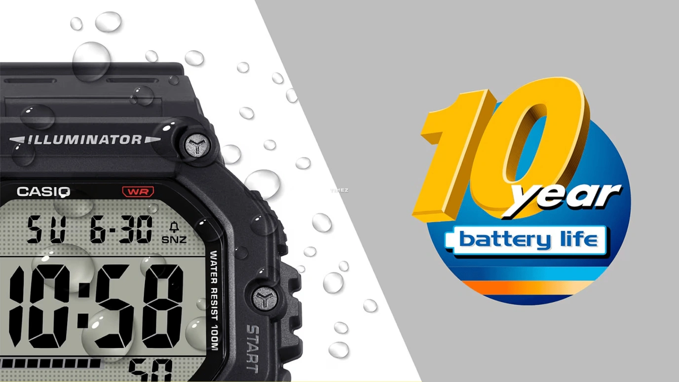 Casio,DIGITAL 54.10x49.70mm,54.10x49.70mm,Resin,Black,Quartz,Countdown,Chronograph,Month,Date,Plexi,Square,AE1600H,AE1600H-1AV