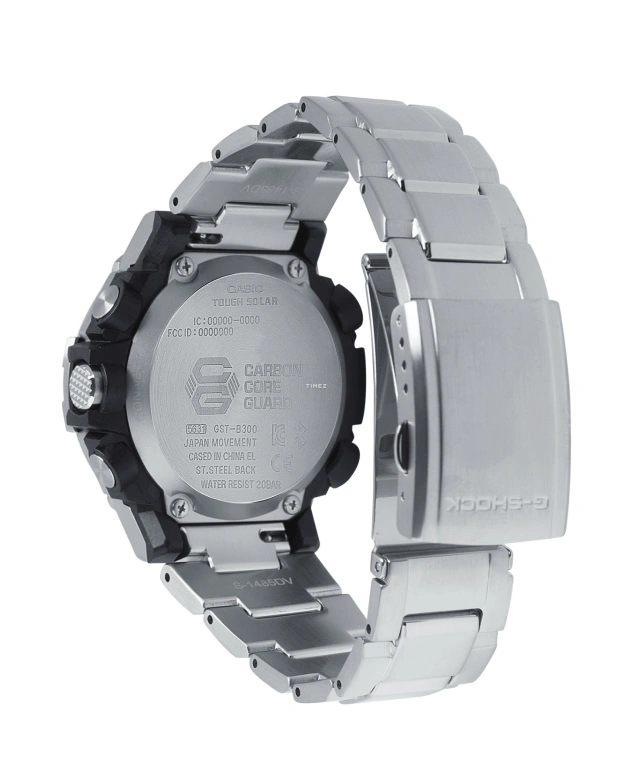 Casio,G-SHOCK 51x50.30mm,51x50.30mm,Resin,Stainless Steel,Black,Quartz,Countdown,Chronograph,Month,Date,Hardlex,Round,GSTB300SD,GSTB300SD-1A