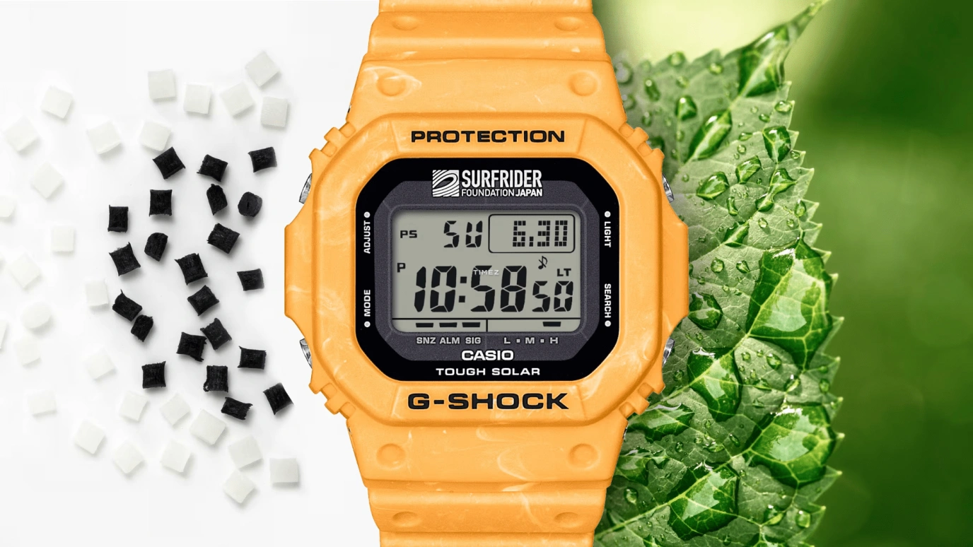 Casio,G-SHOCK 46.70x43.20mm,46.70x43.20mm,Bio-sourced,Resin,Grey,Quartz,Countdown,Chronograph,Month,Date,Hardlex,Square,G5600SFJ,G5600SFJ-9