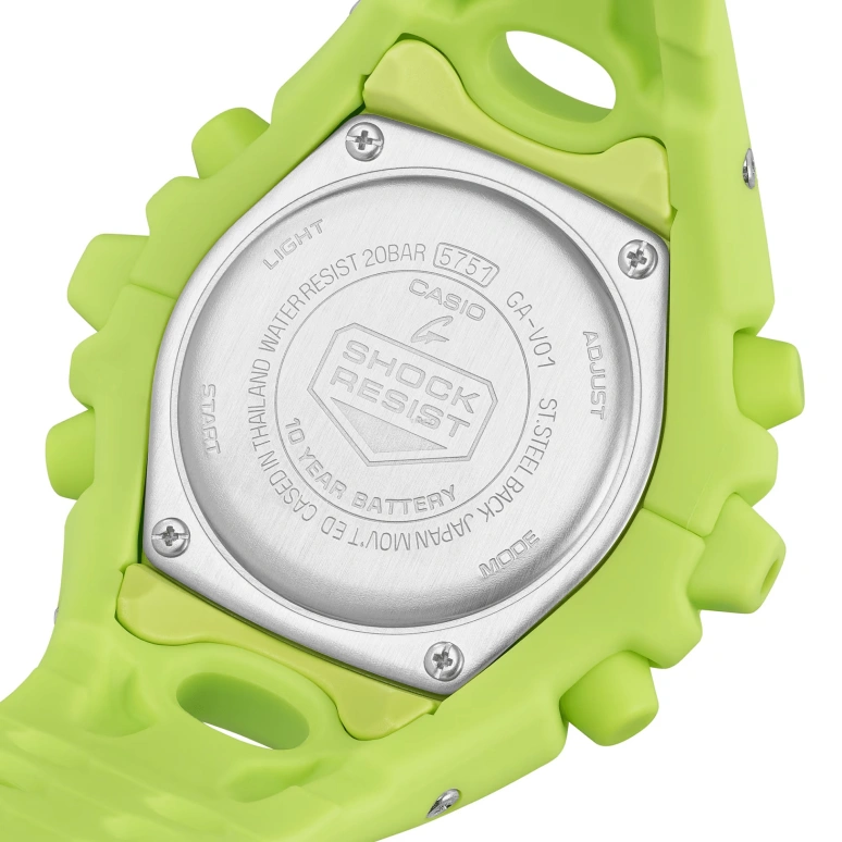 Casio,G-SHOCK 49.10x58.20mm,49.10x58.20mm,Resin,Green,Black,Quartz,Countdown,Chronograph,Month,Date,Hardlex,Round,GAV01,GAV01-9A