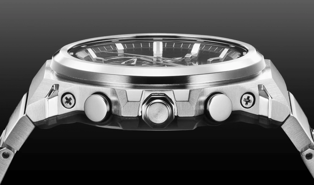 Casio,G-STEEL 46.90x44.20mm,46.90x44.20mm,Bio-sourced,Carbon,Stainless Steel,Black,Quartz,Countdown,Chronograph,Date,Day,Sapphire,Crystal Glass,Octagon,GSTB1000D,GSTB1000D-1A