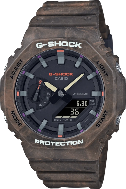 Casio,G-SHOCK 48.50x45.40mm,48.50x45.40mm,Carbon,Resin,Black,Quartz,Countdown,Chronograph,Month,Date,Hardlex,Octagon,GA2100FR,GA2100FR-5A