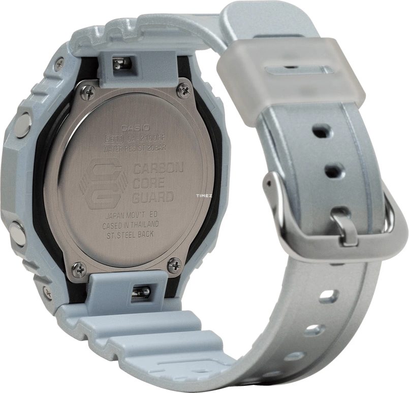 Casio,G-SHOCK 48.50x45.40mm,48.50x45.40mm,Resin,Carbon,Silver,Quartz,Countdown,Chronograph,Month,Date,Hardlex,Round,GA2100FF,GA2100FF-8A