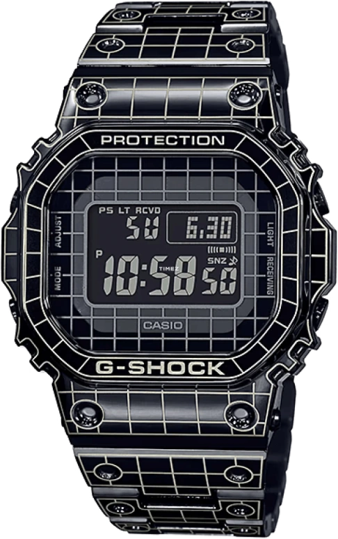 Casio,G-SHOCK 49.30x43.20mm,49.30x43.20mm,Stainless Steel,Black,Quartz,Countdown,Chronograph,Month,Date,Hardlex,Square,GMWB5000CS,GMWB5000CS-1