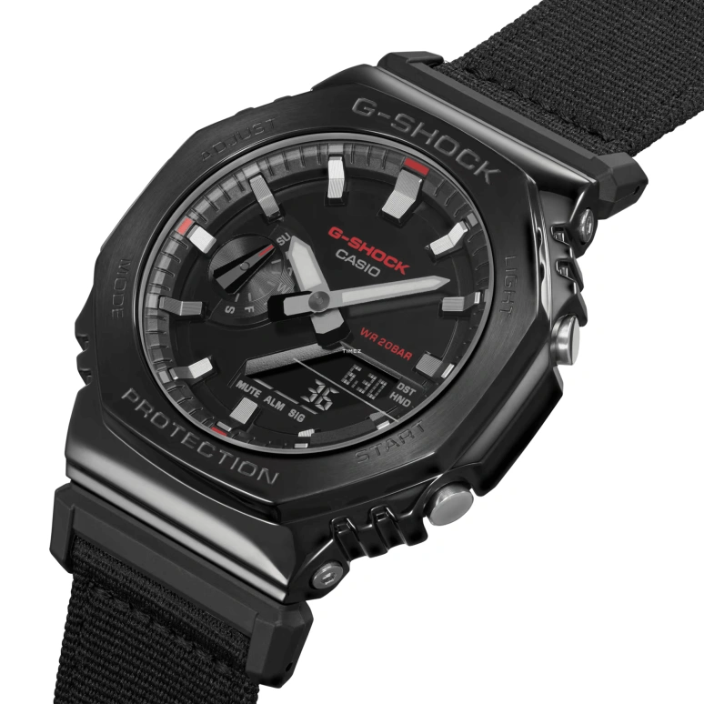 Casio,G-STEEL 44.40mm,44.40mm,Resin,Stainless Steel,Black,Quartz,Countdown,Chronograph,Month,Date,Hardlex,Round,GM2100CB,GM2100CB-1A