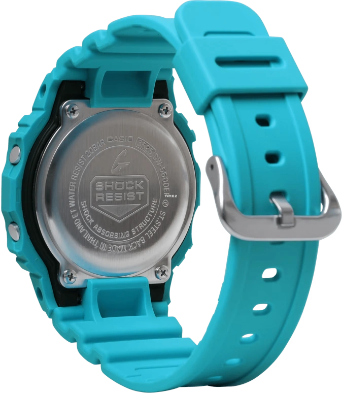 Casio,G-SHOCK 48.90x42.80mm,48.90x42.80mm,Resin,Black,Quartz,Countdown,Chronograph,Month,Date,Hardlex,Square,DW5600EP,DW5600EP-2