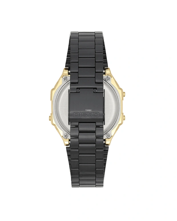 Casio,VINTAGE 38.60x36.30mm,38.60x36.30mm,Resin,Black,Quartz,Chronograph,Date,Day,Hour Strike,Plexi,Cushion,A168WEGB,A168WEGB-1BVT