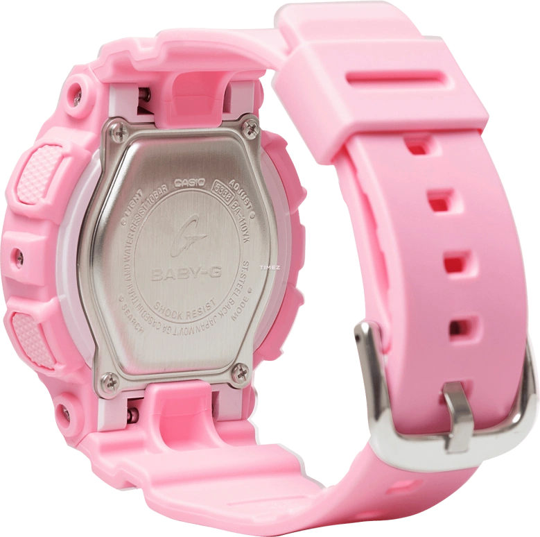 Casio,BA-110 43.40x46.30mm,43.40x46.30mm,Resin,Pink,Quartz,Countdown,Chronograph,Month,Date,Hardlex,Round,BA110YK,BA110YK-4A