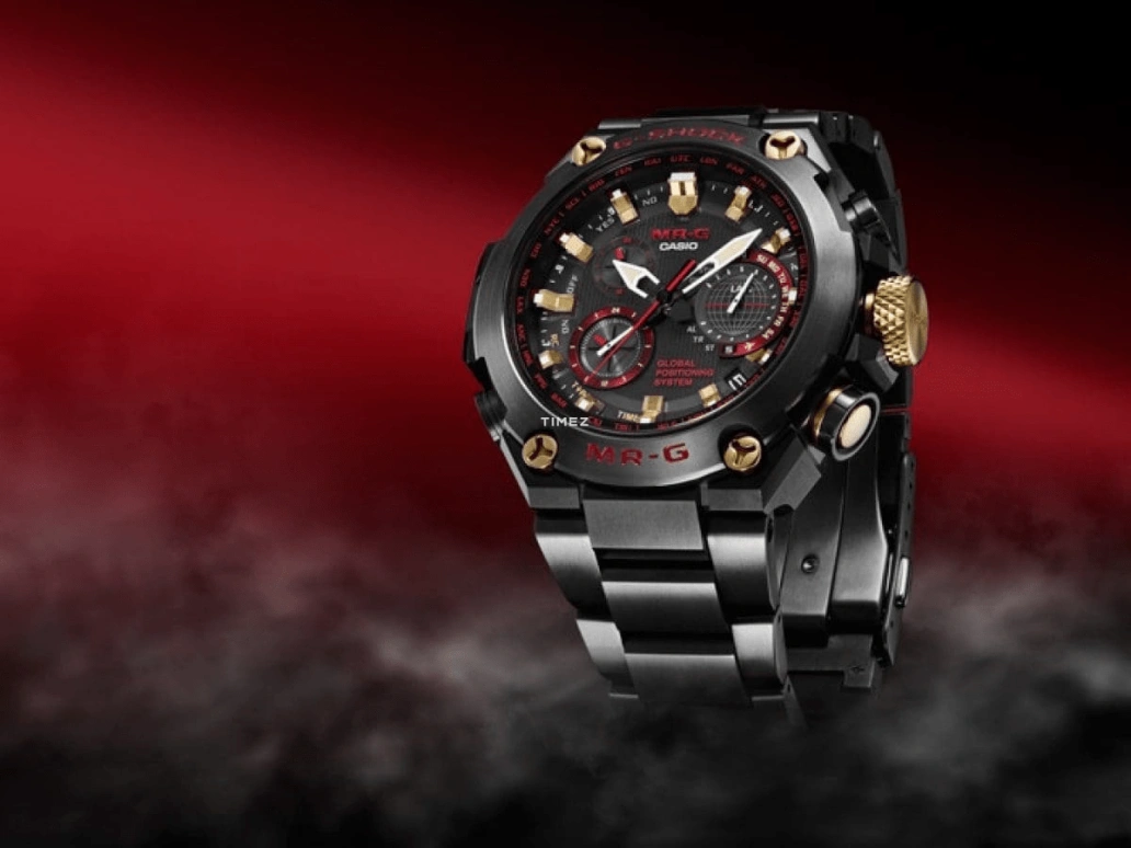 Casio,MR-G 54.70x49.80mm,54.70x49.80mm,Titanium,Black,Quartz,Countdown,Chronograph,Month,Date,Sapphire,Crystal Glass,Round,MRGG1000B,MRGG1000B-1A4