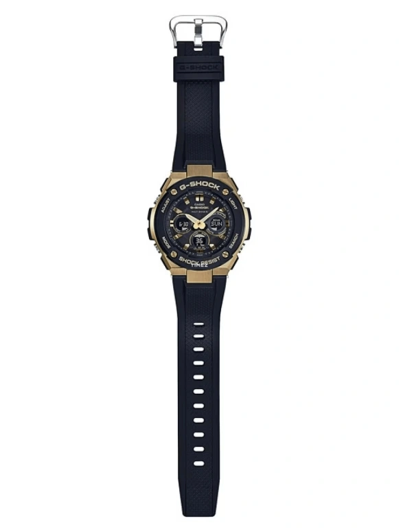 Casio,G-STEEL 55.90x49.30mm,55.90x49.30mm,Resin,Stainless Steel,Black,Quartz,Countdown,Chronograph,Day,Power Reserve Indicator,Glass,Round,GST,GST-W300G-1A9