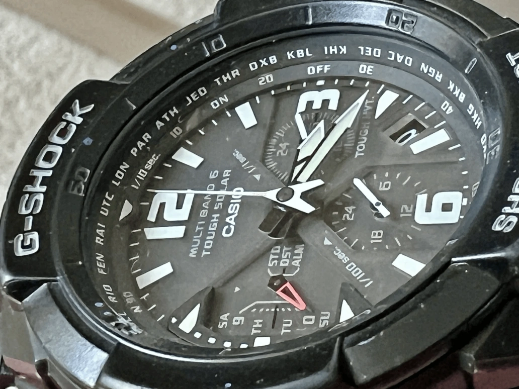 Casio,G-SHOCK 64.20x46.60mm,64.20x46.60mm,Stainless Steel,Resin,Black,Quartz,Date,Day,World Time,Alarm,Hardlex,Glass,Tonneau,GW,GW-3000BB-1A
