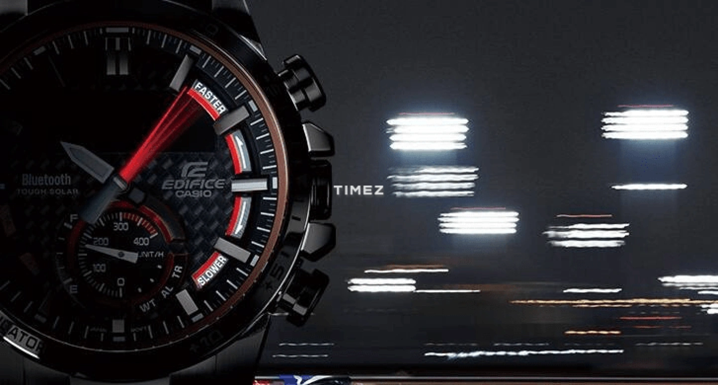 Casio,EDIFICE 49.20mm,49.20mm,Stainless Steel,Black,Quartz,Countdown,Chronograph,Month,Date,Round,Silver,ECB800DB,ECB800DB-1A